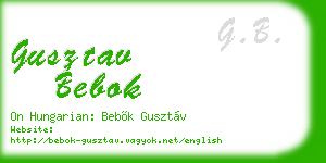 gusztav bebok business card